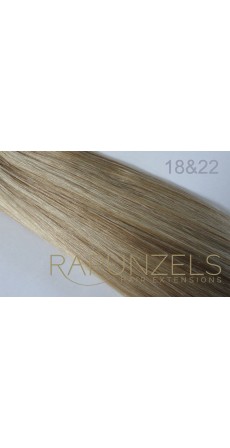 65 Gram 16" Hair Weave/Weft Colour #18&22 Beige Blonde & Light Blonde Mix (Half Head)